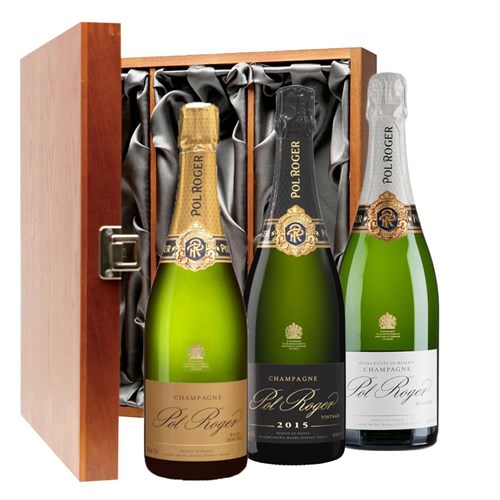 The Pol Roger Collection Treble Luxury Gift Boxed Champagne